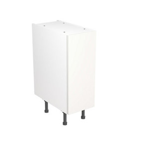 Kitchen Kit Base Unit 300mm w/ Slab Cabinet Door - Super Gloss White