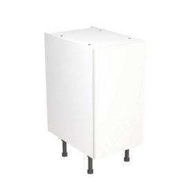 Kitchen Kit Base Unit 400mm w/ Slab Cabinet Door - Super Gloss White