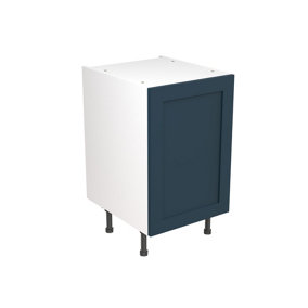 Kitchen Kit Base Unit 500mm w/ Shaker Cabinet Door - Ultra Matt Indigo Blue