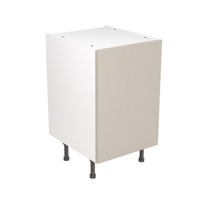 Kitchen Kit Base Unit 500mm w/ Slab Cabinet Door - Super Gloss Light Grey