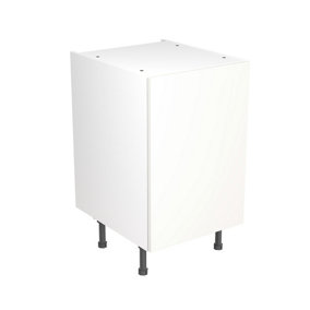 Kitchen Kit Base Unit 500mm w/ Slab Cabinet Door - Super Gloss White