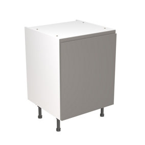 Kitchen Kit Base Unit 600mm w/ J-Pull Cabinet Door - Super Gloss Dust Grey