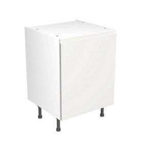 Kitchen Kit Base Unit 600mm w/ J-Pull Cabinet Door - Super Gloss White