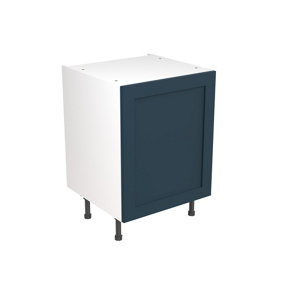 Kitchen Kit Base Unit 600mm w/ Shaker Cabinet Door - Ultra Matt Indigo Blue