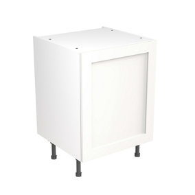 Kitchen Kit Base Unit 600mm w/ Shaker Cabinet Door - Ultra Matt White