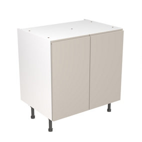 Kitchen Kit Base Unit 800mm w/ J-Pull Cabinet Door - Super Gloss Light Grey