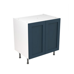 Kitchen Kit Base Unit 800mm w/ Shaker Cabinet Door - Ultra Matt Indigo Blue