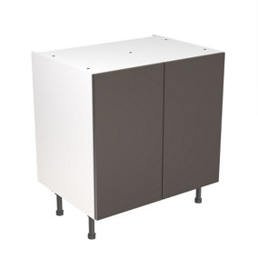 Kitchen Kit Base Unit 800mm w/ Slab Cabinet Door - Super Gloss Graphite