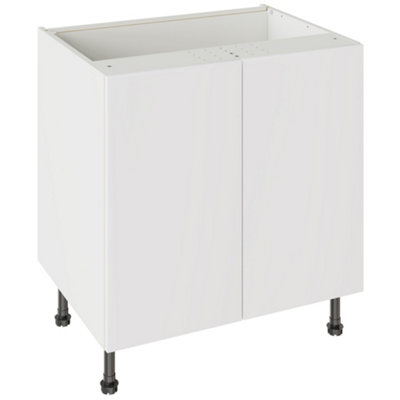 Kitchen Kit Base Unit 800mm w/ Slab Cabinet Door - Super Matt White