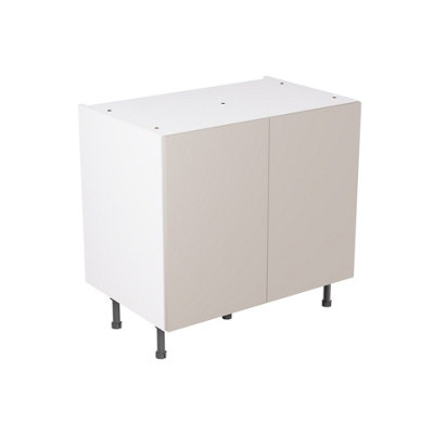 Kitchen Kit Base Unit 900mm w/ Slab Cabinet Door - Super Gloss Light Grey