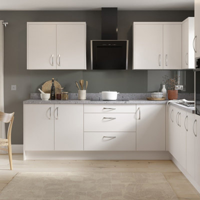 Kitchen Kit Base Unit 900mm w/ Value Slab Cabinet Door - Standard Matt ...