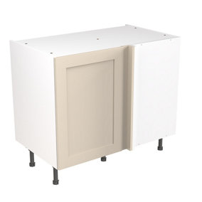 Kitchen Kit Base Unit Blind Corner 1000mm w/ Shaker Cabinet Door - Ultra Matt Cashmere