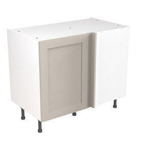Kitchen Kit Base Unit Blind Corner 1000mm w/ Shaker Cabinet Door - Ultra Matt Light Grey