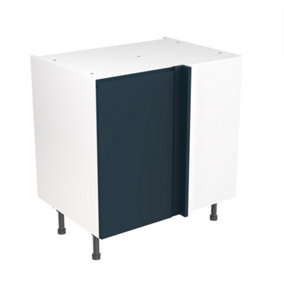 Kitchen Kit Base Unit Blind Corner 800mm w/ J-Pull Cabinet Door - Ultra Matt Indigo Blue
