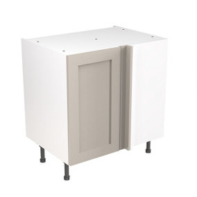 Kitchen Kit Base Unit Blind Corner 800mm w/ Shaker Cabinet Door - Ultra Matt Light Grey