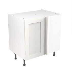 Kitchen Kit Base Unit Blind Corner 800mm w/ Shaker Cabinet Door - Ultra Matt White