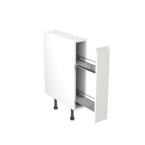 Kitchen Kit Base Unit with Pull Out Storage 150mm w/ J-Pull Cabinet Door - Ultra Matt White
