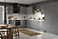 Kitchen Kit Base Unit with Pull Out Storage 150mm w/ Slab Cabinet Door - Super Gloss Dust Grey