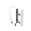 Kitchen Kit Base Unit with Pull Out Storage 150mm w/ Slab Cabinet Door - Super Gloss White