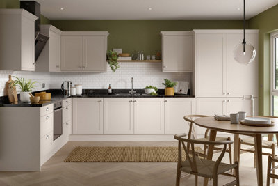 Kitchen Kit Cashmere Matt Shaker Door Wall Mounted Short Bridging Unit Cabinet Soft Close Pre-Built - 500x288mm