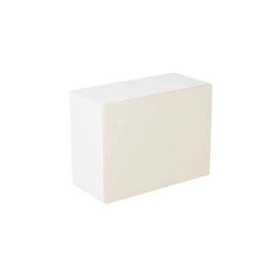 Kitchen Kit Cashmere Matt Slab Door Single Extractor Wall Mounted Unit Cabinet Soft Close Pre-Built - 600x455mm