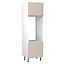 Kitchen Kit Double Oven Tall Housing Unit 600mm w/ J-Pull Cabinet Door - Ultra Matt Light Grey