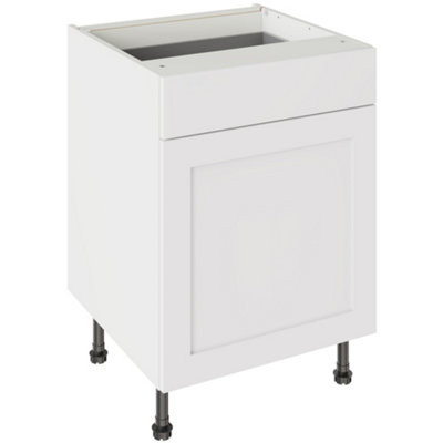 Kitchen Kit Drawerline Base Cabinet 600mm Shaker - Matt White