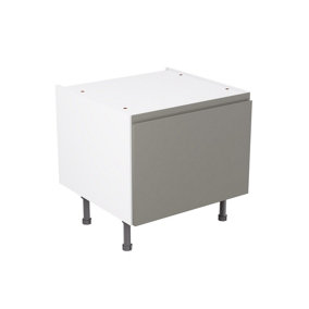 Kitchen Kit Dust Grey Gloss J-Pull Door Belfast Sink Base Unit Cabinet Handleless Soft Close Flatpack - 600x455mm