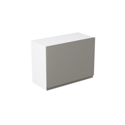 Kitchen Kit Dust Grey Gloss J-Pull Door Single Extractor Wall Mounted Unit Cabinet Handleless Soft Close Flatpack - 600x455mm