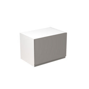 Kitchen Kit Dust Grey Gloss J-Pull Door Wall Mounted Short Bridging Unit Cabinet Handleless Soft Close Pre-Built - 500x288mm