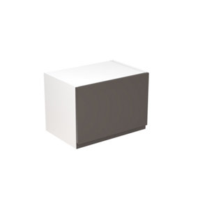 Kitchen Kit Graphite Gloss J-Pull Door Wall Mounted Short Bridging Unit Cabinet Handleless Soft Close Flatpack - 500x288mm