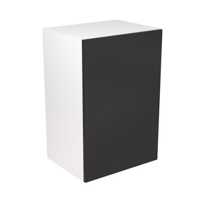 Kitchen Kit Graphite Gloss Slab Door Boiler Housing Wall Unit Cabinet Soft Close Flatpack - 600x900mm