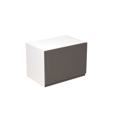 Kitchen Kit Graphite Matt J-Pull Door Wall Mounted Short Bridging Unit Cabinet Handleless Soft Close Pre-Built - 500x288mm