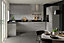 Kitchen Kit J-Pull Sample Kitchen Unit Cabinet Door 396mm - Super Gloss Dust Grey