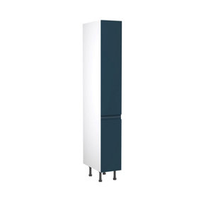 Kitchen Kit Larder Tall Unit 300mm w/ J-Pull Cabinet Door - Ultra Matt Indigo Blue