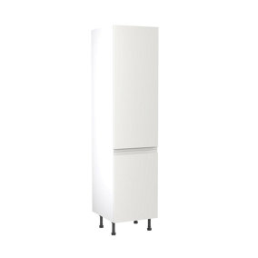 Kitchen Kit Larder Tall Unit 500mm w/ J-Pull Cabinet Door - Ultra Matt White