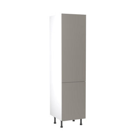 Kitchen Kit Larder Tall Unit 500mm w/ Slab Cabinet Door - Super Gloss Dust Grey