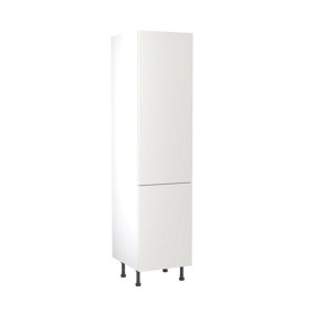 Kitchen Kit Larder Tall Unit 500mm w/ Slab Cabinet Door - Super Gloss White