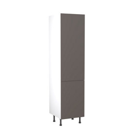Kitchen Kit Larder Tall Unit 500mm w/ Slab Cabinet Door - Ultra Matt Graphite
