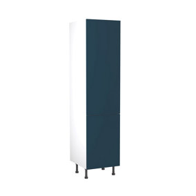 Kitchen Kit Larder Tall Unit 500mm w/ Slab Cabinet Door - Ultra Matt Indigo Blue