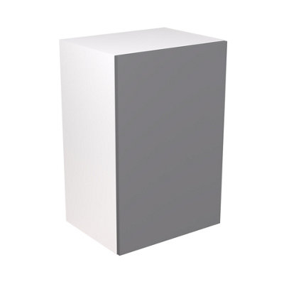 Kitchen Kit Light Grey Matt Slab Door Boiler Housing Wall Unit Cabinet Soft Close Flatpack - 600x900mm