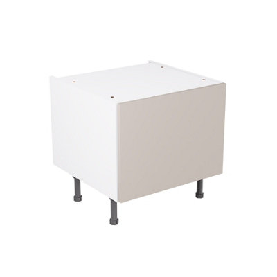 Kitchen Kit Light Grey Matt Value Slab Door Belfast Sink Base Unit Cabinet Handleless Soft Close Flatpack - 600x455mm