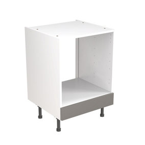 Kitchen Kit Oven Housing Base Unit 600mm w/ J-Pull Cabinet Door - Super Gloss Dust Grey