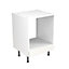Kitchen Kit Oven Housing Base Unit 600mm w/ J-Pull Cabinet Door - Super Gloss White
