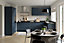 Kitchen Kit Oven Housing Base Unit 600mm w/ J-Pull Cabinet Door - Ultra Matt Indigo Blue