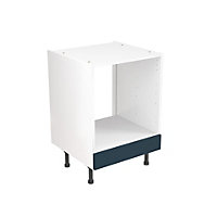 Kitchen Kit Oven Housing Base Unit 600mm w/ Slab Cabinet Door - Ultra Matt Indigo Blue