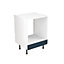 Kitchen Kit Oven Housing Base Unit 600mm w/ Slab Cabinet Door - Ultra Matt Indigo Blue