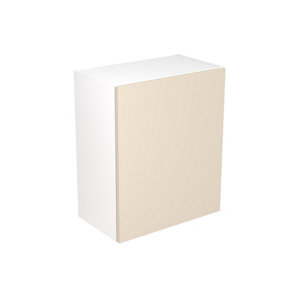 Kitchen Kit Pre-Built Cashmere Matt Wall Unit 600mm - Slab Cabinet Door - Screwless Quick Build Kitchen Unit Easy Install