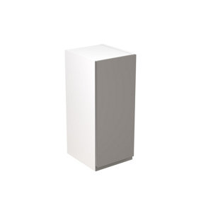 Kitchen Kit Pre-Built Dust Grey Gloss Wall Unit 300mm - J-Pull Cabinet Door - Screwless Quick Build Kitchen Unit Easy Install