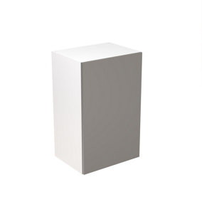 Kitchen Kit Pre-Built Dust Grey Gloss Wall Unit 450mm - Slab Cabinet Door - Screwless Quick Build Kitchen Unit Easy Install